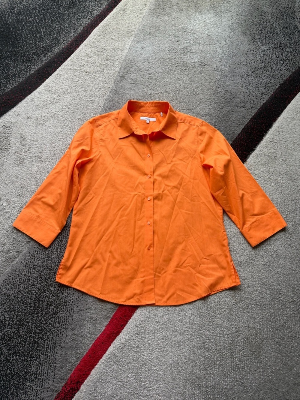 Foxcroft Tangerine Orange Wrinkle Free Shaped Shirt